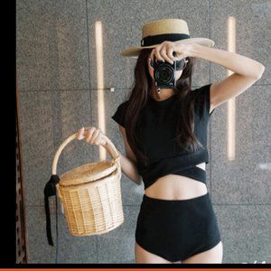 BLACK SWIM SET FOR BEACHES